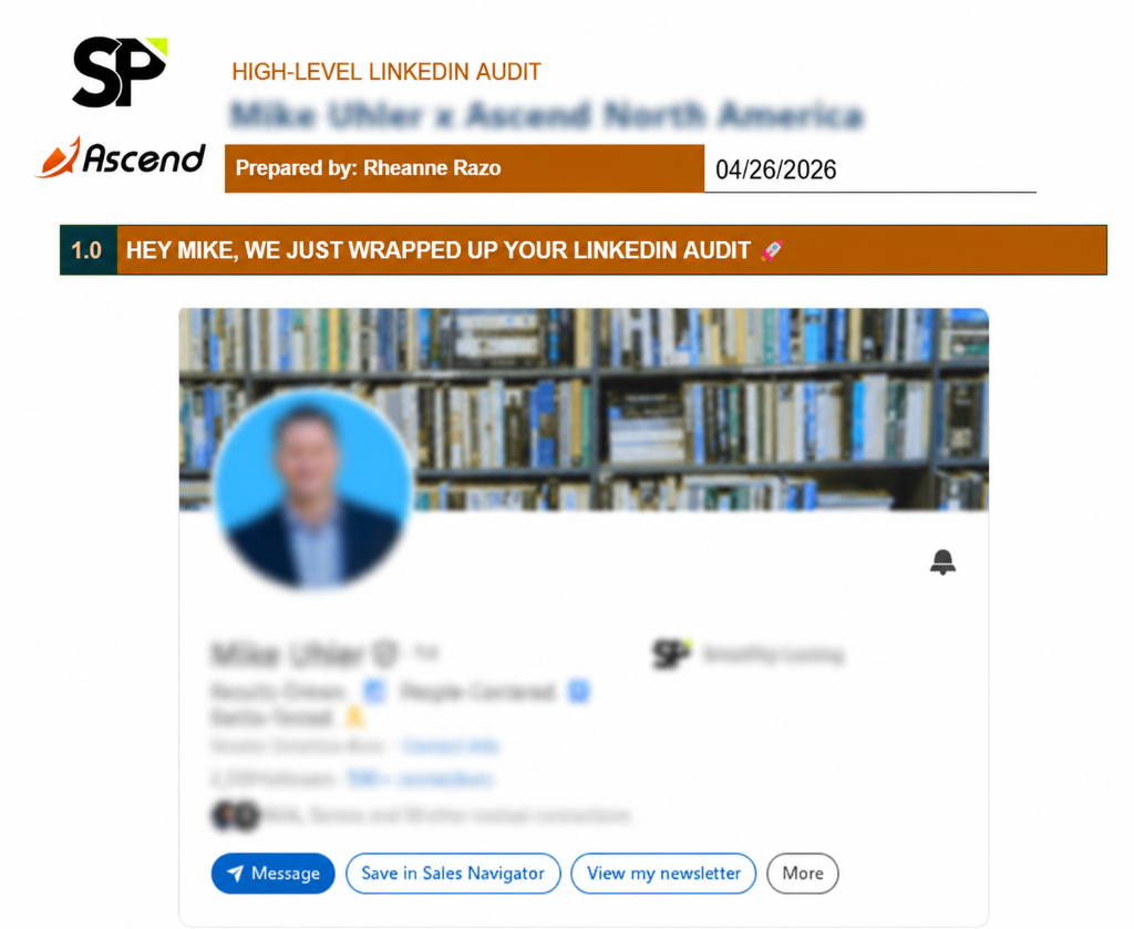 LinkedIn audit prepared for Mike U.